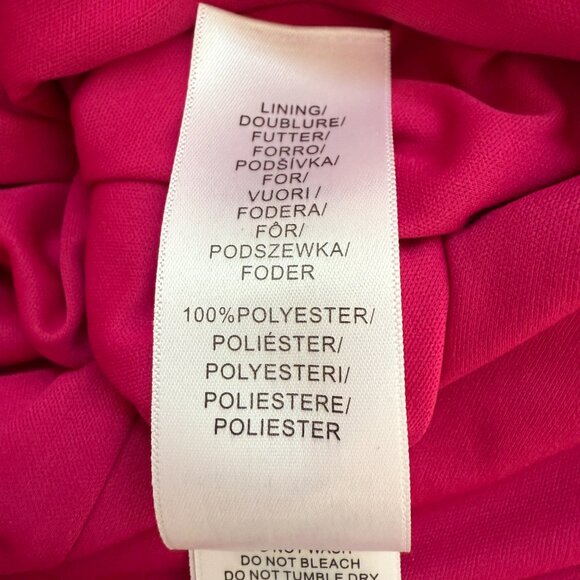 Adrianna Papell Ruffle Crepe Maxi Gown Women's 10 Pink Formal Dress Party NWT - Picture 14 of 16